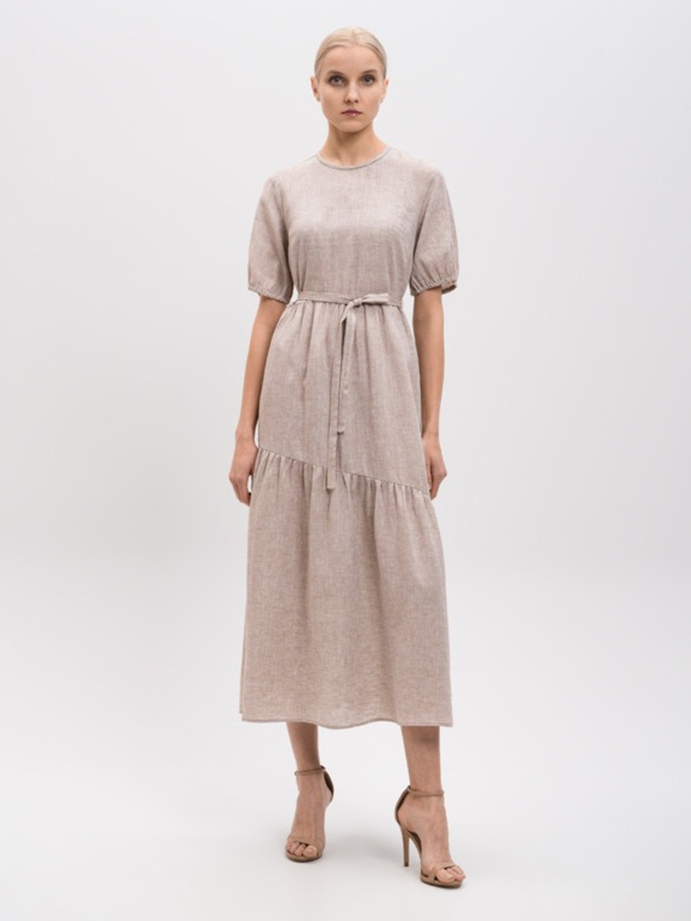 Peserico Women Long Dress In Pure Linen